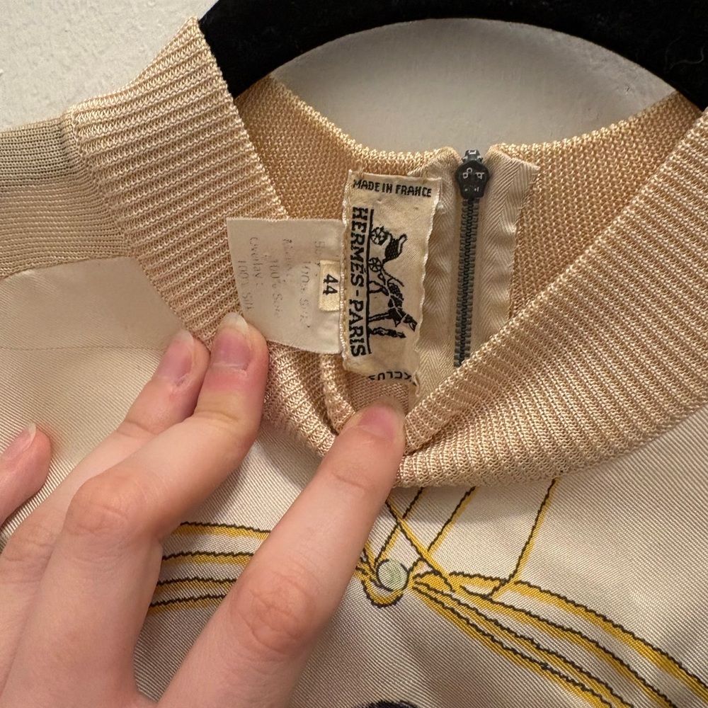 Vintage Hermes silk top - Picture 2 of 7